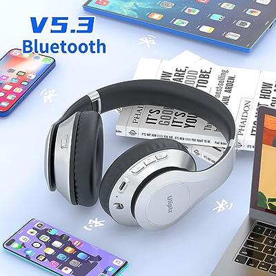 Uliptz Wireless Bluetooth Headphones, 65H Playtime, 6 EQ Sound Modes, HiFi  Stereo Over Ear Headphones with Microphone, Foldable Lightweight Bluetooth
