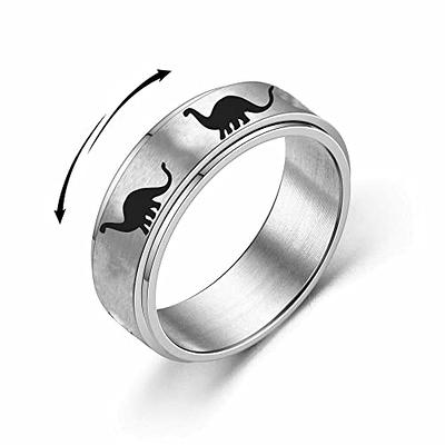 Keep Climbing Spinner Fidget Ring,Personalized Antique Alloy Anti Anxiety  Rings For Women Men Fidget Spinning Stacking Ring, Inspiration Ring  Mountains Jewelry 
