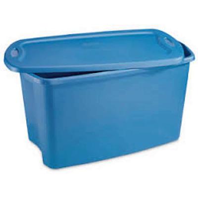 SereneLife Locking Storage Container Bin - 8 Gallon Large Capacity -  Stackable Storage Tote Deck Tough Box - Durable Plastic Household Organizer  Bins