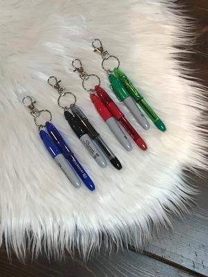 Mini Sharpie& Mini Pen for Badge Reels, Nursing Keychain Clip