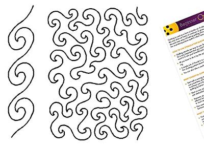 Quilting Creations Stencils for Machine and Hand Quilting - 2 Quilting  Stencils for Border Patterns | Feather Border Plastic Quilt Stencil Set  with