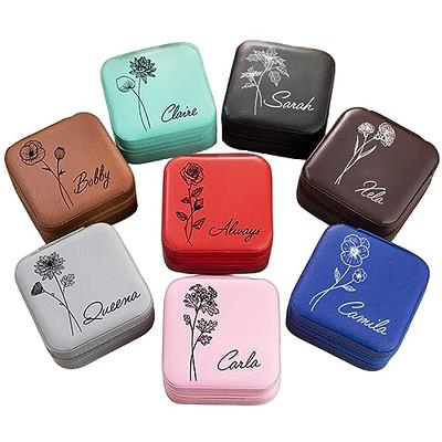 Personalized Travel Jewelry Case for Mom from Daughter, Jewelry Travel  Organizer  Custom Jewelry Box for Women w/Name & Birth Flower Month  (White) - Yahoo Shopping