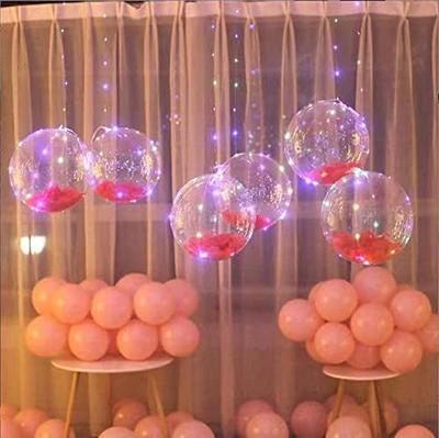 LED Bobo balloons 10 PACKS,20 Inches with String Lights Helium Style Glow  Bubble Balloons for Christmas Wedding Birthday Valentines Day Halloween  Party Supplies Decorations (Purple) - Yahoo Shopping