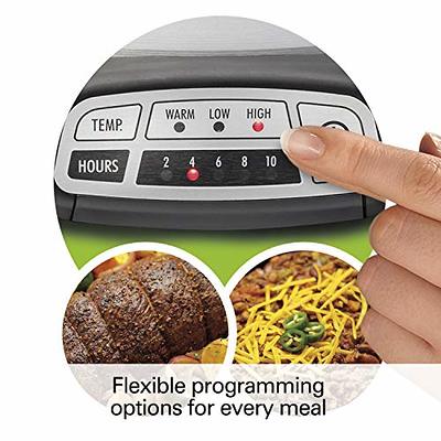  Hamilton Beach Programmable Slow Cooker with Flexible Easy  Programming, 5 Cooking Times, Dishwasher-Safe Crock, Lid, 7 Quart, Silver:  Crock Pots: Home & Kitchen