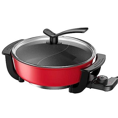 TrueCraftware 40 qt. Aluminum Brazier Pot with Cover- Heavy Weight Braiser  Pan Perfect Roasting Baking Sauteing Searing and Pan Frying