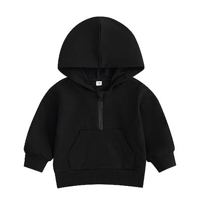 DNOMAID YZARC Toddler Baby Boy Girl Cotton Solid Hoodie Long