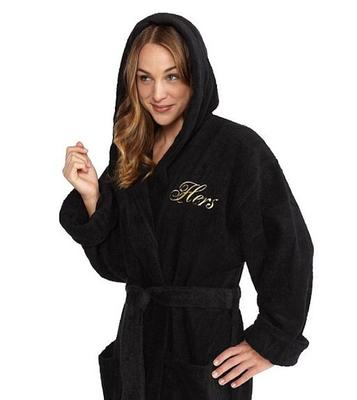 Luxury Woolen Hooded BATH ROBE Dressing SPA Gown 100% Merino Wool