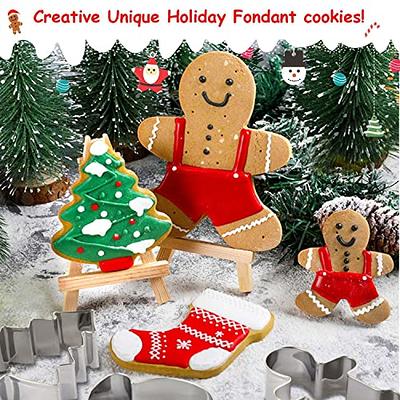 Snowflake Gingerbread Cookies Baking Pan Kitchen Christmas Tree Ornament,  Metal