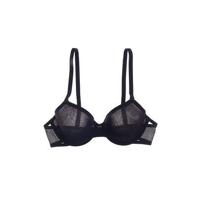 Women's Plus Size Underwire Demi Black Bra