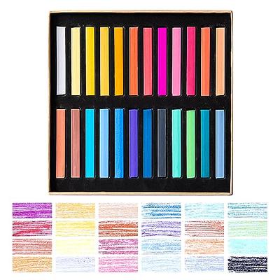 Soft Pastels Art Supplies Set of 24 Colored Chalk Pastels for Artists Oil Free P