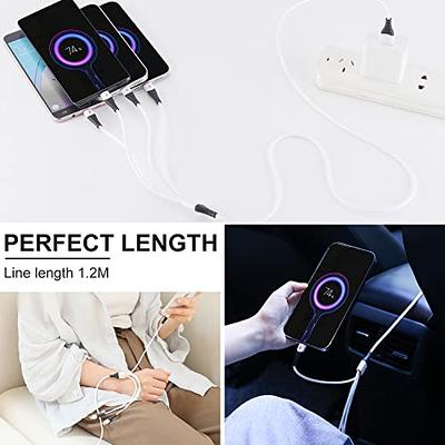 SDBAUX Multi USB C Charging Cable,USB C to 4 in 1 Multiple USB Fast  Charging Cord Adapter Dual IP Type C Micro USB Port Connectors Compatible  Cell