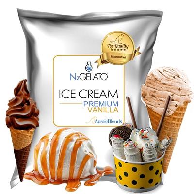 Triple Scoop Ice Cream Mix, Premium Vanilla, starter for use with home ice  cream maker, non-gmo, no artificial colors or flavors, ready in under 30