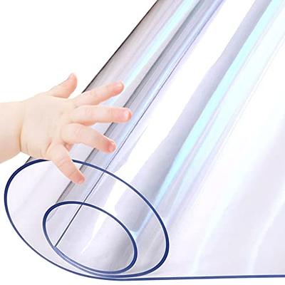 1.5mm Thick Custom Multisize Clear PVC Table Cover Protector 16x48 Inch  Rectangular Plastic Table Cover