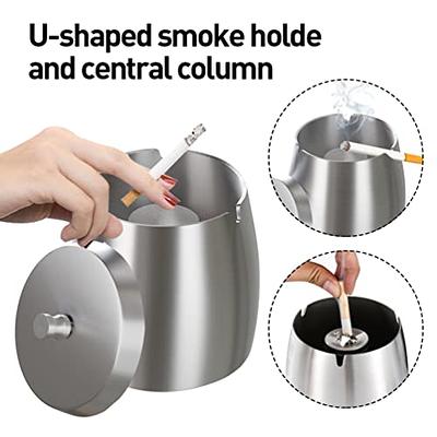 Portable Smokeless Car Ashtray Outdoor Ashtrays for Cigarettes Patio  Prevent Cigarette Soot From Falling Indoors and Outdoors Metal Ashtray with  Lighter And Lid Car Ashtray with Lid Smell Proof - Yahoo Shopping