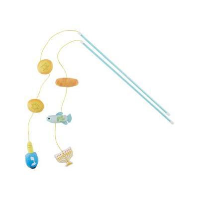 Frisco Bird Teaser with Feathers Cat Toy, Blue