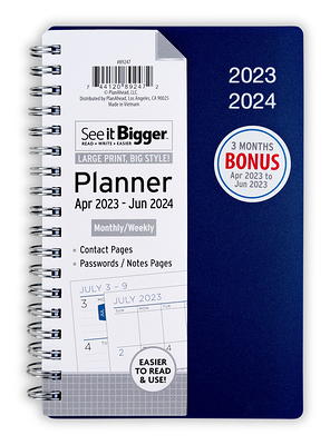  2024 Weekly & Monthly Planner Refill, 3-3/4 x 6-3/4, January  2024 - Dec 2024, Personal/Compact/Size 3 : Office Products