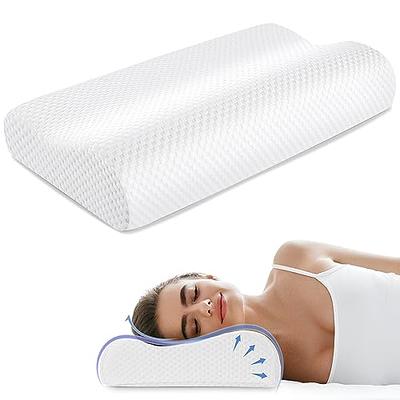 Memory Foam Contour Knee Cushion Leg Pillow Support for Side Sleeping White  