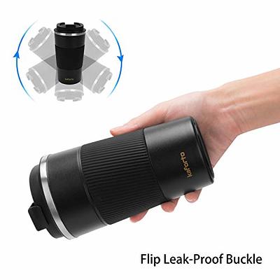 Travel Coffee Mug Spill Proof Leakproof 16 oz Insulated Coffee Mug with Screw Lid, Stainless Steel Vacuum Tumbler Reusable Thermal Coffee Cup to Go