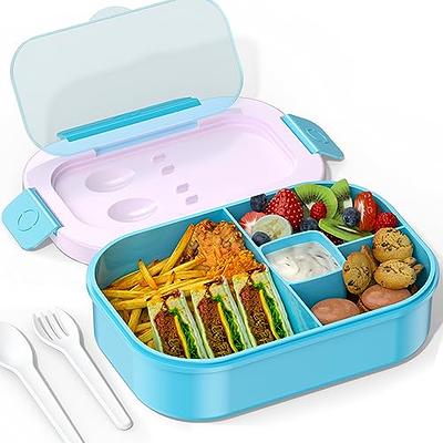  Freshmage Stainless Steel Bento Box Adult Lunch Box, Leakproof  Stackable Large Capacity Dishwasher Safe Lunch Container with Divided  Compartments, Blue: Home & Kitchen