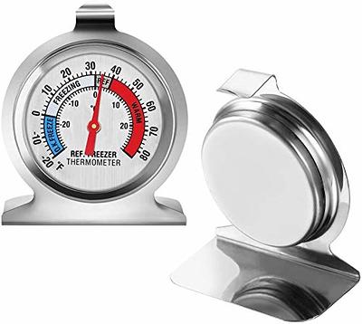 2 Pack Refrigerator Freezer Thermometer Large Dial