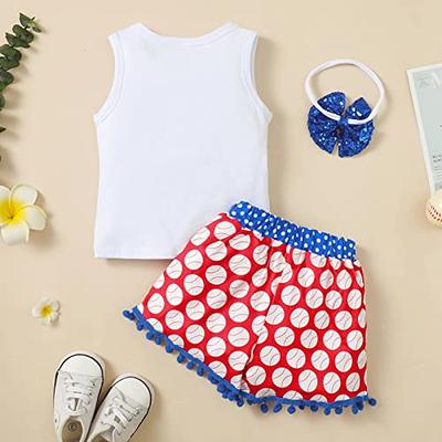  Girls Shorts Set Summer Toddler Girls Sleeveless Vest