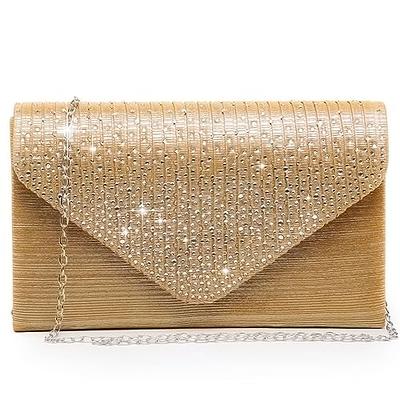 Yokawe Women's Evening Clutch Bag Stain Bridal Purse Wedding Prom Night out  Party Handbag