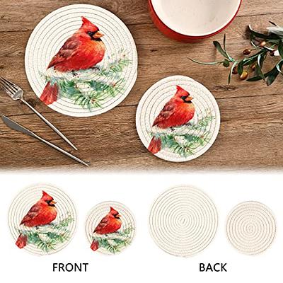 Kitchen Pot Holders Set Heat Resistant Pure Cotton Potholders Kit Trivets  Large Coasters Hot Pads Terry Pot Holders for Everyday Cooking and Baking  by