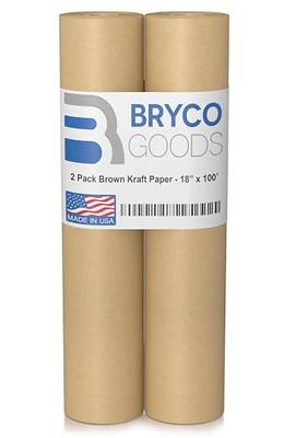 Brown Kraft Wrapping Paper Roll, Recyclable Craft Construction and Packing Paper for Use in Moving, Bulletin Board Backing and Paper Tablecloths, Size