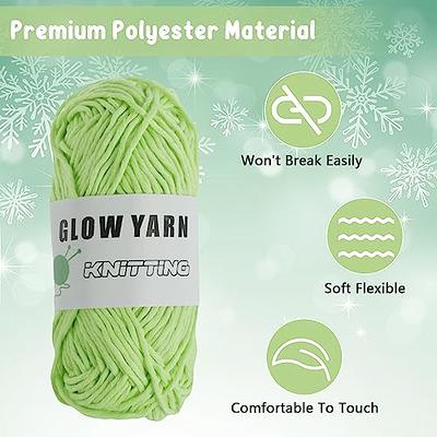 2 Rolls Glow in The Dark Yarn,DIY Glow Yarn,Knitting Yarn for Arts, Crafts  & Sewing Beginners(Green)