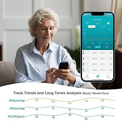 Automatic Arm Blood Pressure Machine: Easy@Home Bluetooth Smart Large Cuff  BP Monitor | Digital Sphygmomanometer | iOS & Android APP | EBP08B
