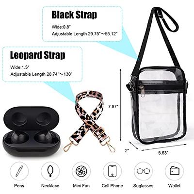 Clearworld Stadium Approved Clear Lunch Bag,See Through Lunch Box with  Adjustable Strap and Front Zipper Pocket,Easy to Clean and Water Resistant  Tote