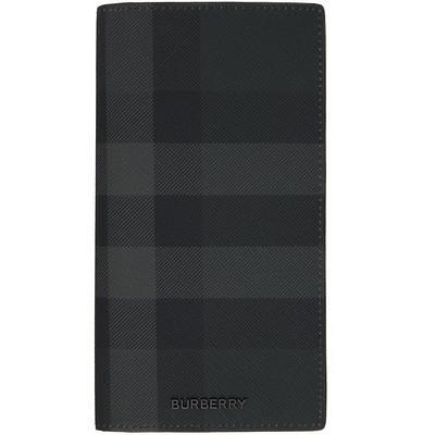 Burberry Gray & Black Check Wallet