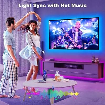  Daymeet LED Lights for TV, 9.8FT TV Led Backlight Lights for  32-60inch TV USB Led Light Strip for TV Led Behind Lights ICRGB Color  Changing Sync with Music Bluetooth APP Control