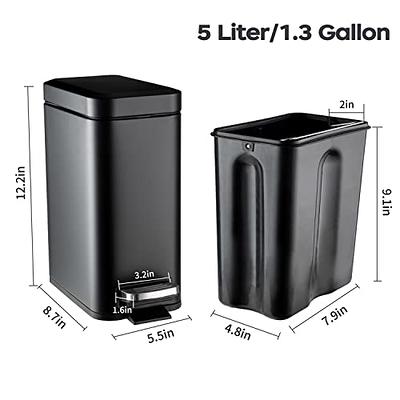 Kitchen Trash Can 8 Gallon and 1.3 Gallon Stainless Steel