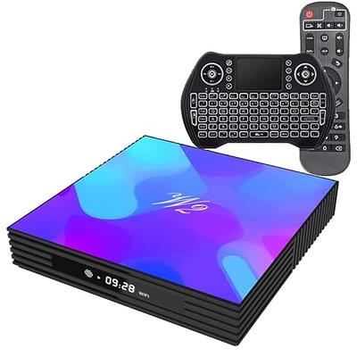 Android 10 TV Box, EASYTONE T95 Smart Android TV BOX 4GB 32GB Media Player  Support Dual-band 2.4G/5G WIFI/BT5.0/6K/3D/HDR with Wireless Backlit Mini  Keyboard 