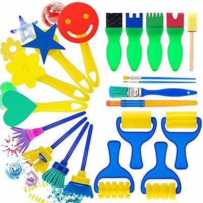  20PCS Kids Painting Kit Include 2 Painting Smocks,Pigment  Stickers,Canvas Easel Paint Pallet Set and Painting Brush Paint Set for  Boys Girls School Birthday Painting Art Party Favors Supplies