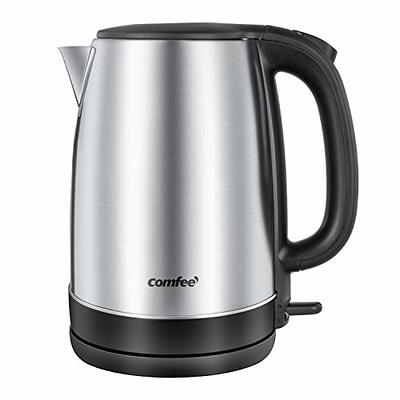 Pukomc Electric Kettle - 1.7L Hot Water Boiler - Stainless Electric Tea  kettle with Water Window, Auto Shut-Off and Boil-Dry Protection