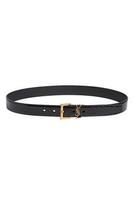 Saint Laurent Logo Slim Leather Belt in Red Agate at Nordstrom, Size 75 -  Yahoo Shopping