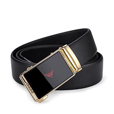 VANNANBA Men's Ratchet Leather Belt