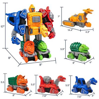 Toys for 6 Year Old Boys, 5-in-1 Transform Rescue Bots Toys, Take Apart  Robot Toys for Kids 4, 5-7 8, STEM Robot Toys, Birthday Gifts for 4 5 6 7 8