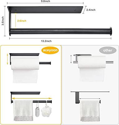 aceyoon Paper Towel Holder,Self Adhesive Magnetic Paper Towel Holder,  13inch Paper Towel Rack Wall Mount Under Cabinet with Screws，Paper Towel  Bar for Kitchen Bathroom Pantry - Yahoo Shopping