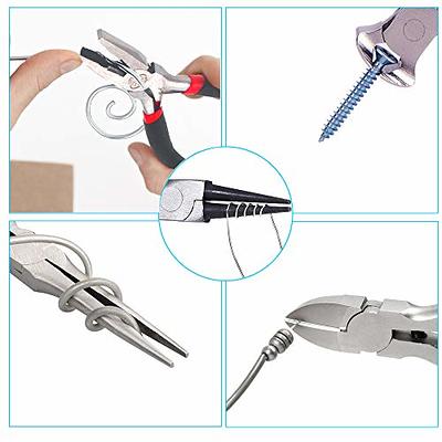 SPEEDWOX Small Pliers Set for Jewelry Repair 3 Pieces 3 Inches Mini Round  Nose Pliers Flat Nose Pliers Fine Diagonal Pliers Professional Beading Hand