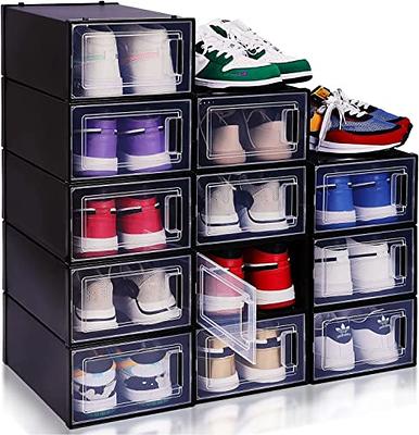 Shoe Storage, 6 Pack Shoe Organizer Clear Hard Plastic Shoe Box, Shoe Boxes  Clear Plastic Stackable, Shoe Boxes with Lids for Size 13, Transparent -  Yahoo Shopping