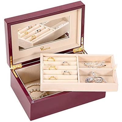 Portable Travel Jewelry Box Organizer Velvet Earring Ring Display Ornaments  Case