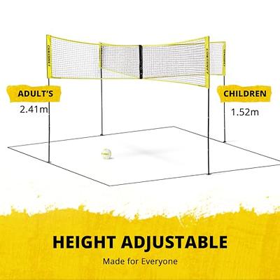 CROSSNET Four Square Volleyball Net and Game Set with Carrying Backpack &  Ball