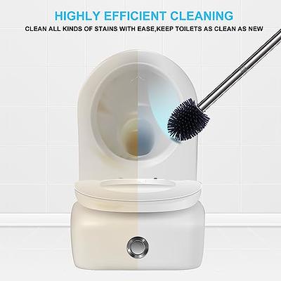  MR.SIGA Toilet Bowl Brush and Holder, Premium Quality, with  Solid Handle and Durable Bristles for Bathroom Cleaning, White, 1 Pack :  Home & Kitchen