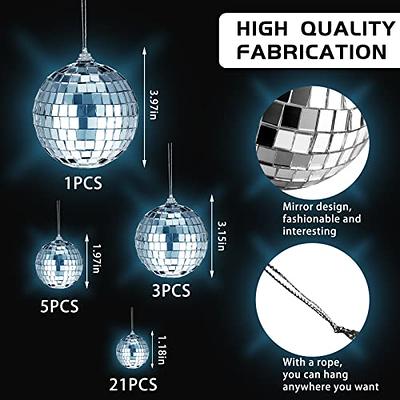 Buy 22 Pieces Disco Ball Hanging Ornaments Mirror Disco Ball