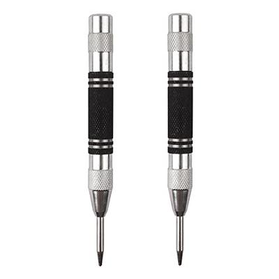 2 Pack Automatic Center Punch, 5 Inch Heavy Duty Steel Spring