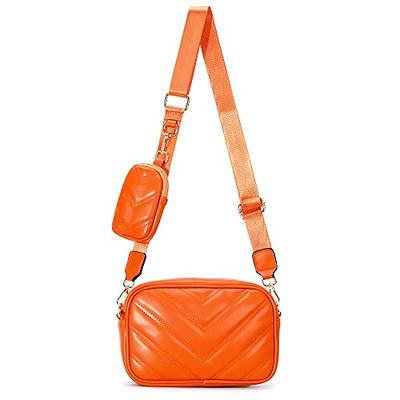 Herald Triple Zip Small Crossbody Bag for Women, Square Snapshot Camera  Side Shoulder Purse Handbag with Wide Strap