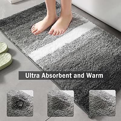 OLANLY Luxury Toilet Rugs U-Shaped 24x20, Extra Soft and Absorbent  Microfiber Bathroom Rugs, Non-Slip Plush Toilet Bath Mat, Machine Wash Dry,  Contour Bath Rugs for Toilet Base (Grey and White) - Yahoo